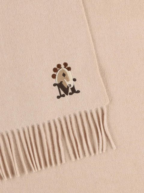 Max Mara fringed embroidered-detail scarf - Neutrals - zdjęcie produktu nr 2