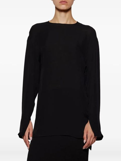 WARDROBE.NYC sheer split-cuff blouse - Black - zdjęcie produktu nr 2