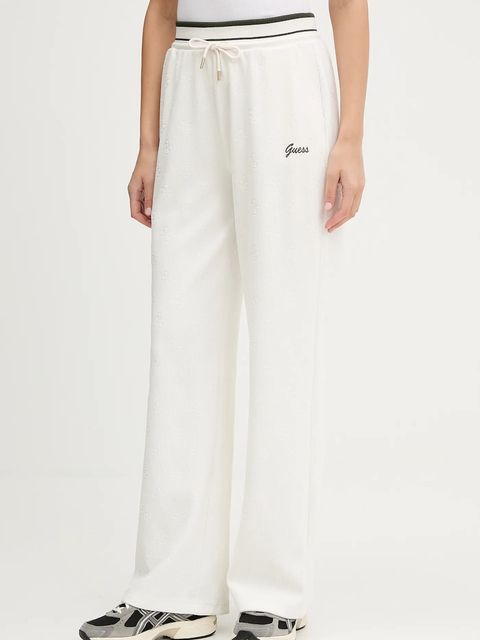 Guess spodnie dresowe PAULINA damskie kolor biały wzorzyste V5BB00 K1902 - zdjęcie produktu nr 1