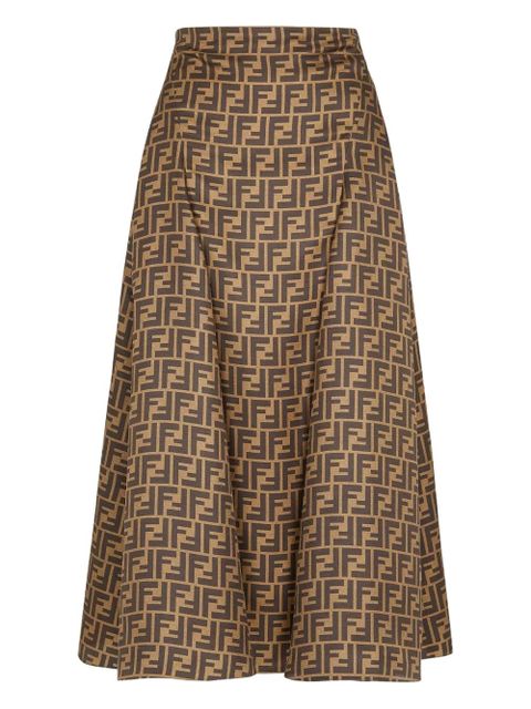 FENDI ff-print skirt - Brown - zdjęcie produktu nr 1