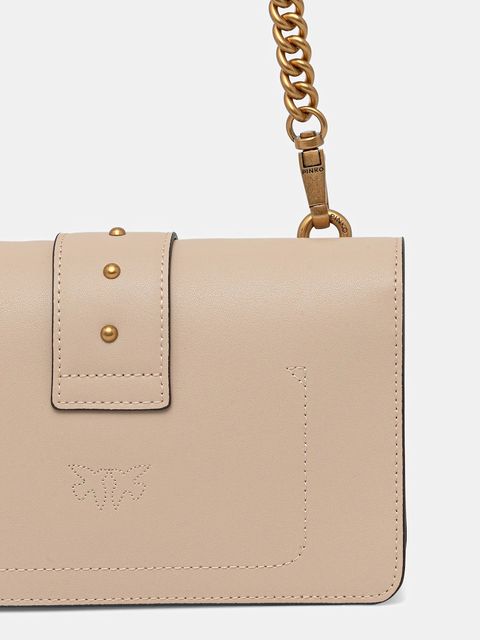 Pinko torebka skórzana kolor beżowy 105856 A0F1