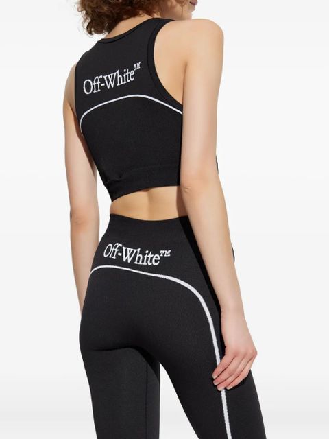 Off-White seamless curved-hem top - Black - zdjęcie produktu nr 1