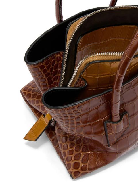 The Attico mini La Passeggiata asymmetric tote bag - Brown