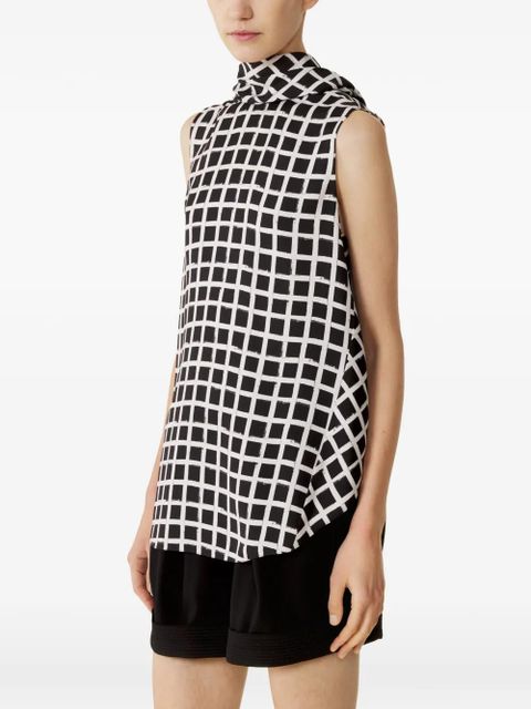 Lanvin check-pattern sleeveless top - Black - zdjęcie produktu nr 1