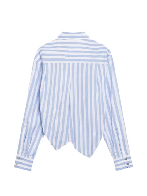Sportmax striped twist-detail shirt - Blue - zdjęcie produktu nr 2
