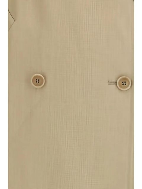 Max Mara puffed-sleeve double-breasted overcoat - Neutrals