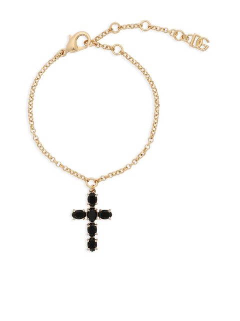 Dolce & Gabbana crucifix-pendant bracelet - Gold - zdjęcie produktu nr 1