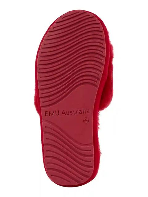 Emu Australia kapcie wełniane Mckay kolor czerwony W13088
