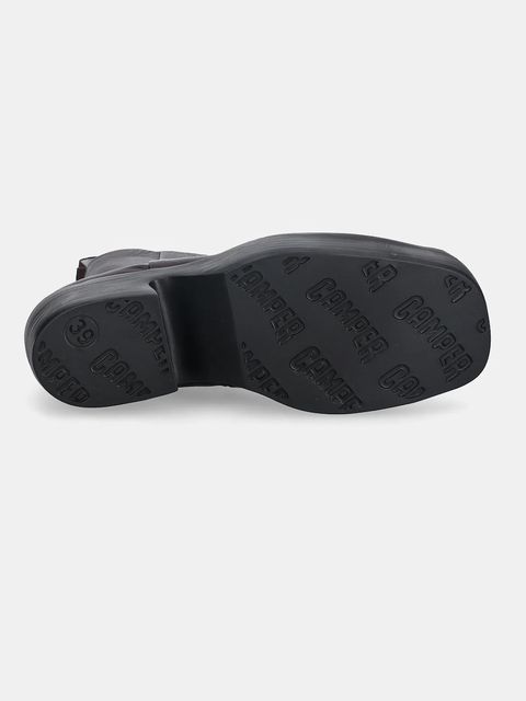 Camper botki skórzane Billie damskie kolor bordowy na słupku K400754-007