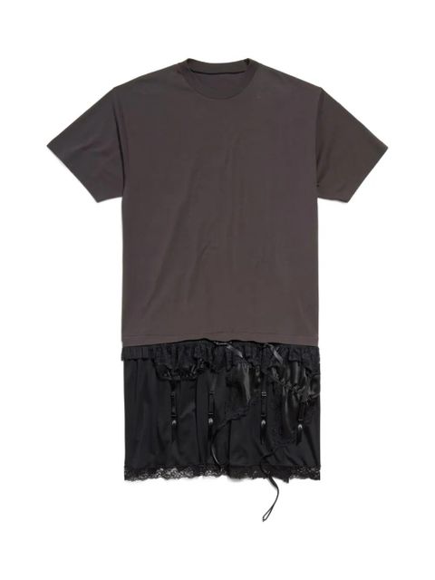 Balenciaga Lingerie cotton mini T-shirt dress - Grey - zdjęcie produktu nr 2