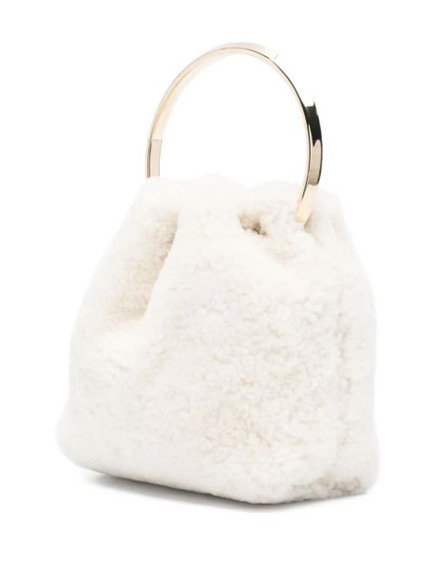 Jimmy Choo Bon Bon pearl-embellished ring-handle mini bag - White - zdjęcie produktu nr 2