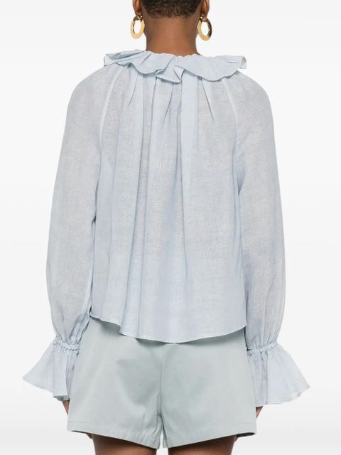 Eleh ruffled-sleeve blouse - Grey