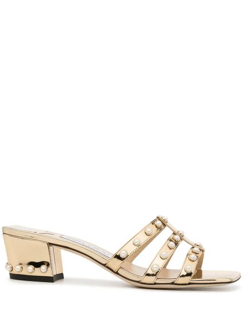 Jimmy Choo Hazal 85mm heeled sandals - Gold - zdjęcie produktu nr 1