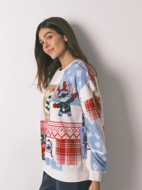women'secret komplet piżamowy LILO & STITCH damska kolor beżowy 3132237