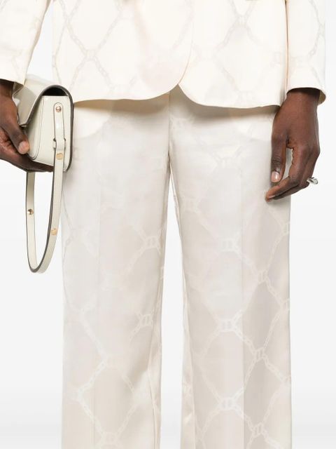 TWINSET Oval T-jacquard trousers - Neutrals