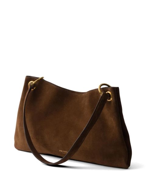 Prada large Etude shoulder bag - Brown
