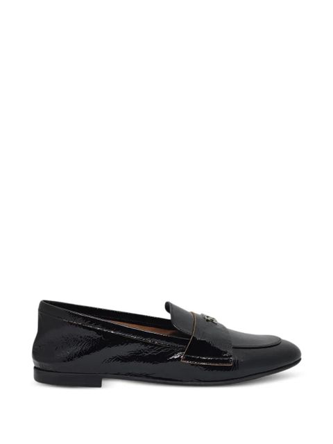 Casadei logo-plaque strap loafers - Black - zdjęcie produktu nr 1