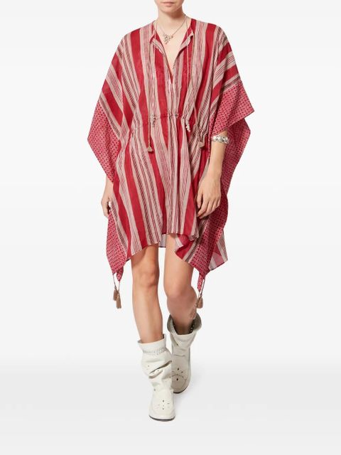 ISABEL MARANT LORELIZ striped tassel beach cover-up - Red - zdjęcie produktu nr 2