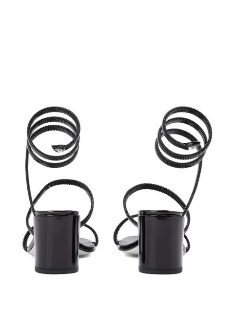 René Caovilla leather sandals - Black