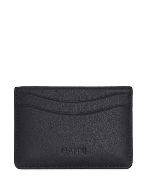 GANNI Bou heart-stud cardholder - Black - zdjęcie produktu nr 2