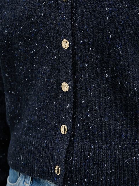 Abercrombie & Fitch kardigan z dodatkiem wełny damski kolor granatowy KI150-5473-200