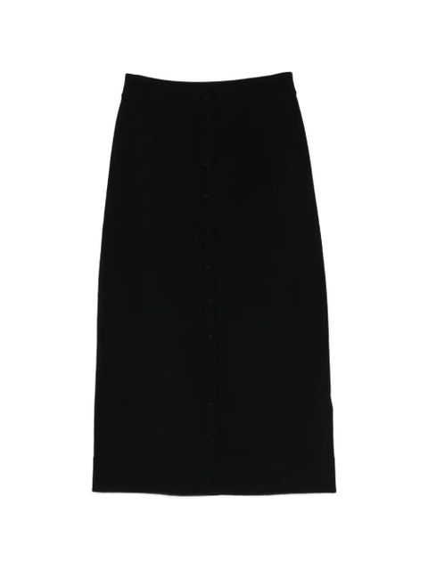 Victoria Beckham button-detail midi skirt - Black - zdjęcie produktu nr 1