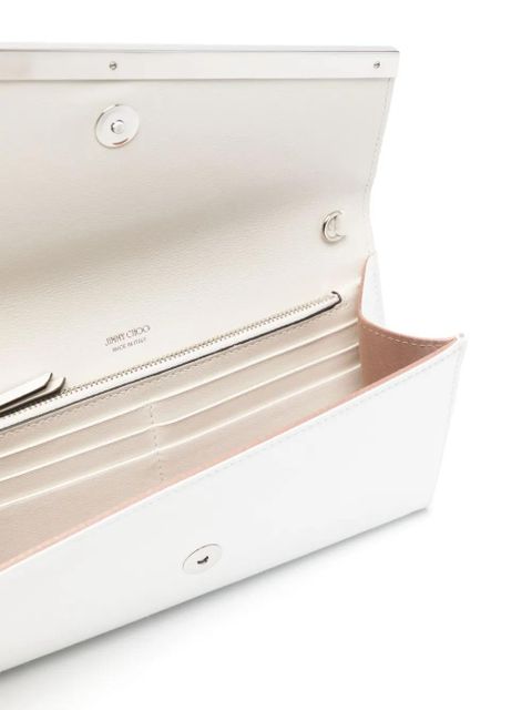 Jimmy Choo Emmie satin clutch - Neutrals