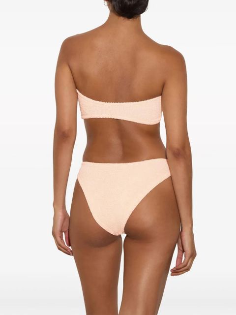 Hunza G Gloria bandeau crinkle bikini - Neutrals
