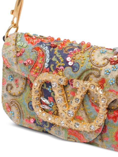 Valentino Garavani mini Loco paisley VLogo-signature shoulder bag - Green