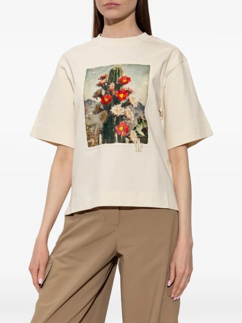 Moncler Grenoble cactus-print T-shirt - Neutrals