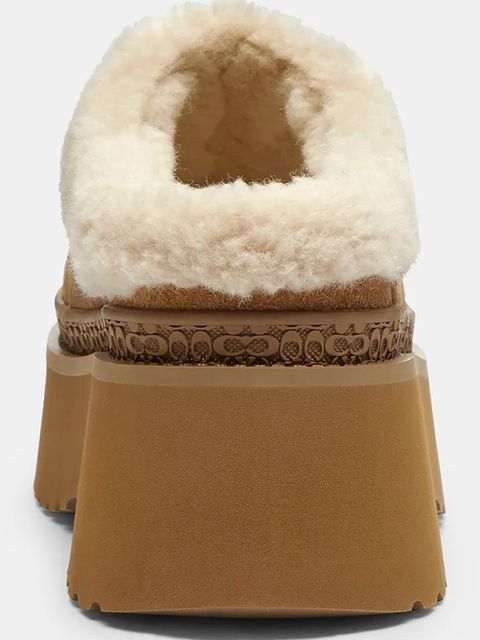 Coach kapcie zamszowe Cecelia Signature kolor beżowy CCO36