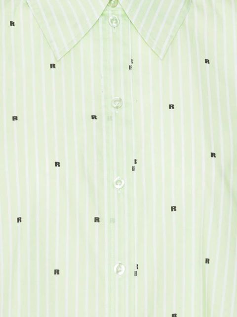 ROTATE BIRGER CHRISTENSEN striped poplin shirt - Green - zdjęcie produktu nr 1