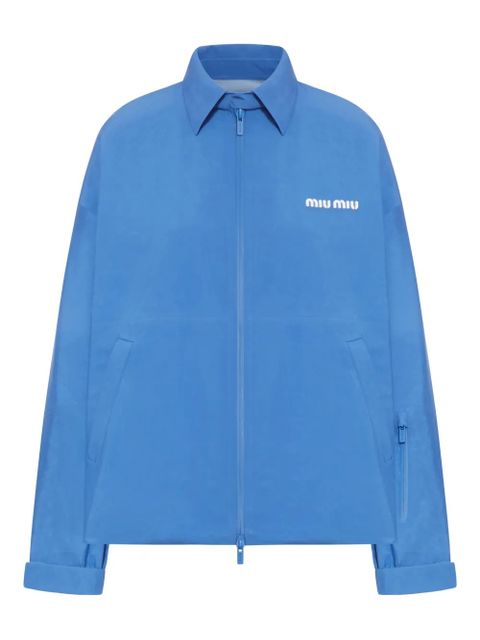 Miu Miu zip-up windbreaker - Blue - zdjęcie produktu nr 2