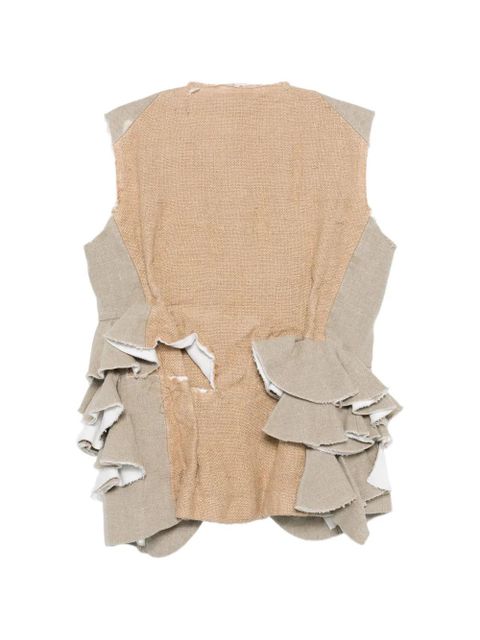 Comme Des Garçons ruffled waistcoat - Neutrals - zdjęcie produktu nr 2