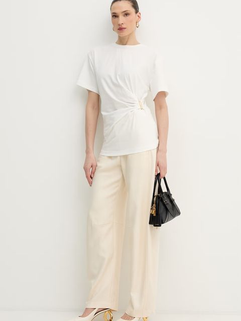 Pinko t-shirt damski bawełniany z elastanem - zdjęcie produktu nr 1