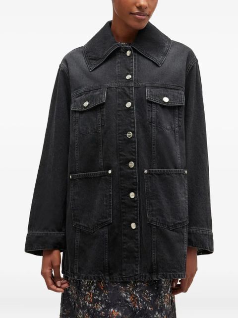 GANNI buttoned denim jacket - Black