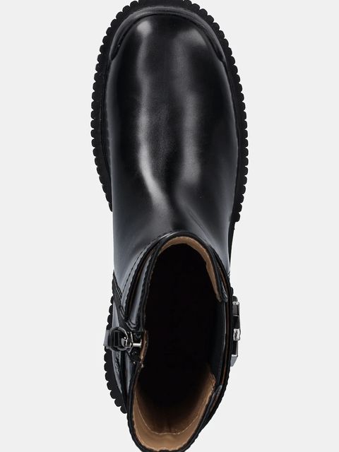 Armani Exchange sztyblety damskie kolor czarny na płaskim obcasie XW001634 AF17474 UC001