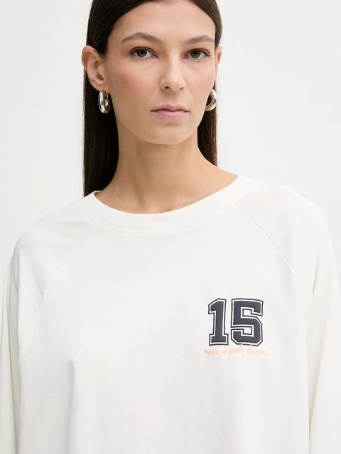 Marc O'Polo longsleeve bawełniany kolor biały 5000007518