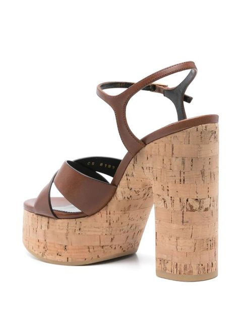 Saint Laurent 125mm Bianca sandals - Brown
