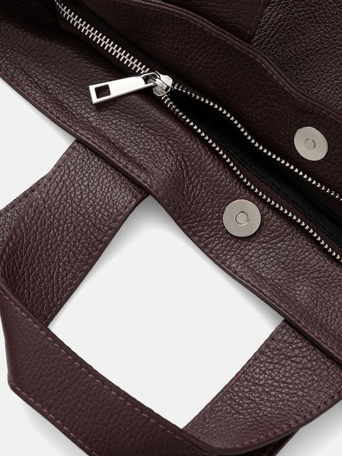 Answear.LAB torebka skórzana kolor bordowy