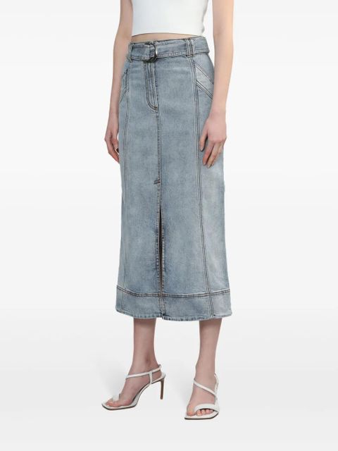 Aje two-tone midi denim skirt - Blue