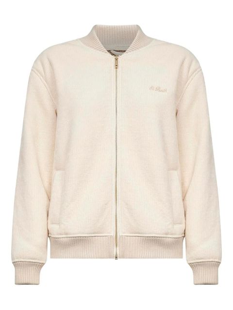 MC2 Saint Barth ribbed embroidered bomber jacket - Neutrals - zdjęcie produktu nr 1