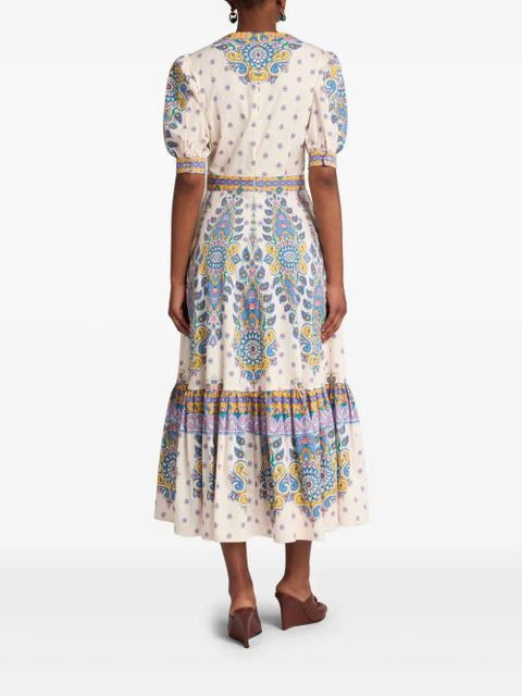 ETRO paisley-print midi dress - White
