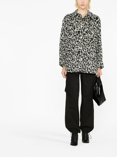 ISABEL MARANT Odelino leopard-print shirt jacket - White - zdjęcie produktu nr 2