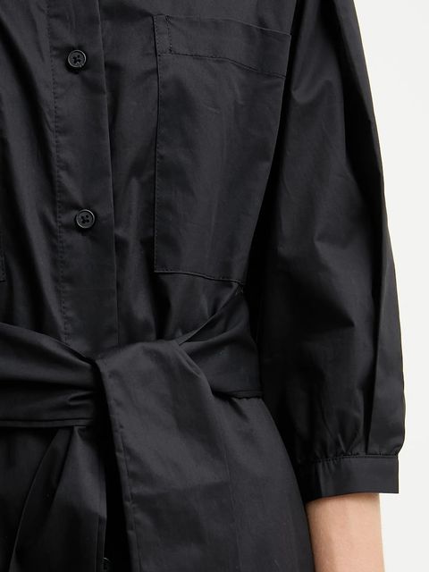 Answear.LAB sukienka bawełniana kolor czarny maxi prosta