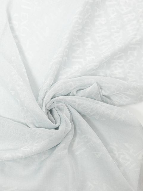 Armani Exchange szal damski kolor niebieski wzorzysty 944106 0A821