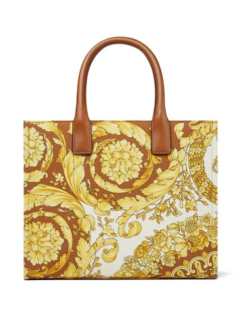 Versace Barocco La Medusa cotton tote bag - Yellow