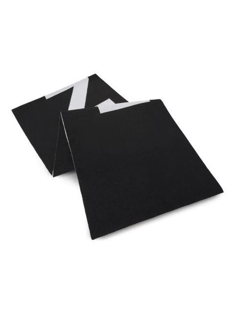 PINKO logo-detail wool scarf - Black - zdjęcie produktu nr 2