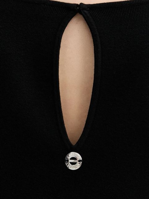 Twinset sukienka kolor czarny mini prosta 252AP3012