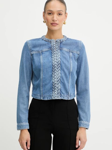 Guess kurtka jeansowa JULIANA kolor niebieski przejściowa W5GN78 D5B94 - zdjęcie produktu nr 1